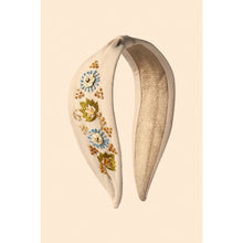 Load image into Gallery viewer, Embroidered Perfect Posie Headband -Coconut
