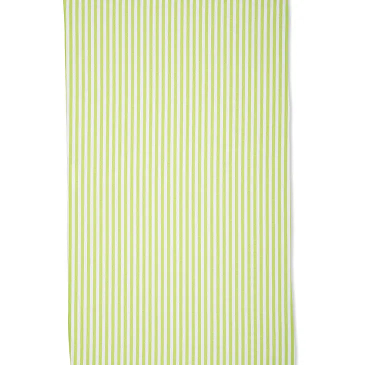 Geometry Summer Stripe Green Tea Towel