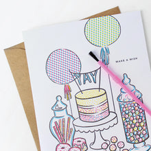 Load image into Gallery viewer, Paint w/ Water Birthday Card -Sweet Table
