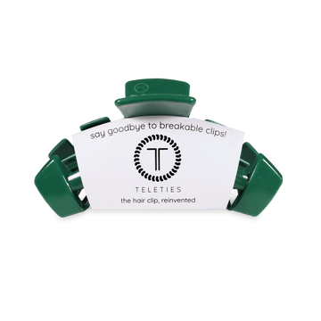 Teleties Classic Hair Clips -Good Green