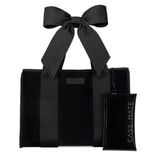 Load image into Gallery viewer, Jelly Bow Tote w/ Phone Pouch -Midnight Black
