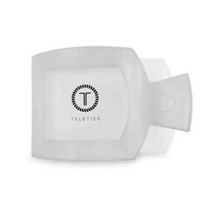 Teleties Flat Square Clips -Coconut White
