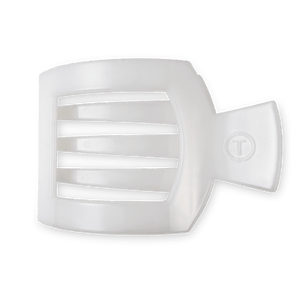 Teleties Flat Square Clips -Coconut White