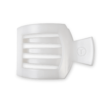 Teleties Flat Square Clips -Coconut White