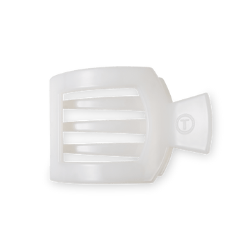 Teleties Flat Square Clips -Coconut White