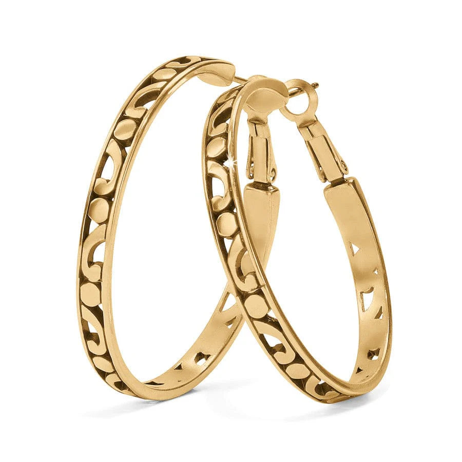 Brighton Contempo Large Hoop Earrings -Gold