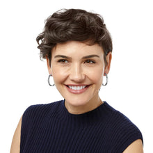 Load image into Gallery viewer, Brighton Contempo Medium Hoop Earrings -Silver
