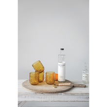 Load image into Gallery viewer, Embossed Amber Drinking Glass
