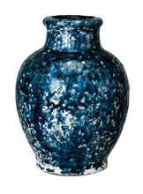 Load image into Gallery viewer, Dapper Home Navy Crackle Vases
