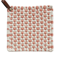 Load image into Gallery viewer, Happy House Cotton Crocheted Pot Holder w/ Leather Loop
