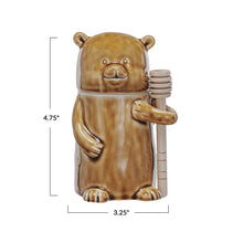Load image into Gallery viewer, Bear Honey Jar w/ Honey Dipper
