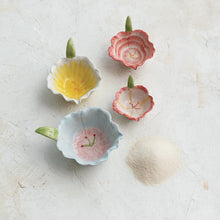 Load image into Gallery viewer, Hand-Painted Flower Shaped Prep Bowls (set of 4)
