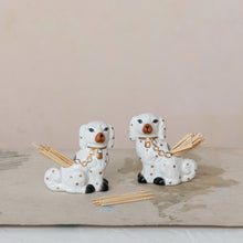 Load image into Gallery viewer, Ceramic Staffordshire Dog Toothpick Holder
