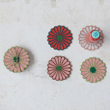 Load image into Gallery viewer, Glass Beaded Flower Shaped Coasters (set of 4)
