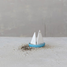 Load image into Gallery viewer, Sail Boat Salt &amp; Pepper Shakers

