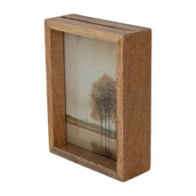 Load image into Gallery viewer, Wood &amp; Glass Floating Two-Sided Photo Frame -5x7
