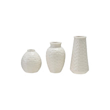 Load image into Gallery viewer, Cream Basket Weave Vase
