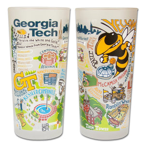 Collegiate Drinking Glass -Georgia Tech