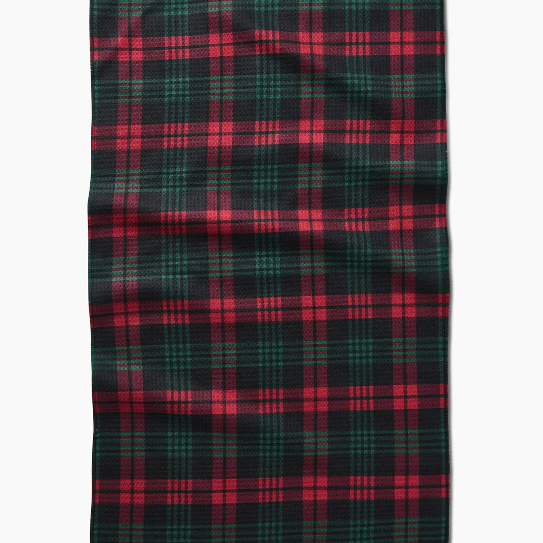 Geometry Very Merry Plaid Tea Towel