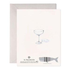 E Frances Wedding Card -Champagne Tower