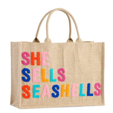 Load image into Gallery viewer, She Sells Seashells Beach Bag -Natural
