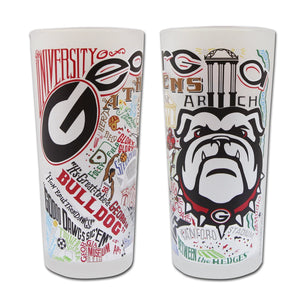 Collegiate Drinking Glass -UGA