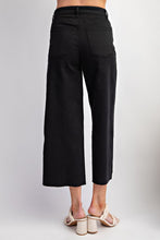 Load image into Gallery viewer, Easel Button Front Stretch Twill Pants -Black
