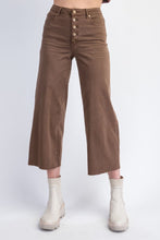 Load image into Gallery viewer, Easel Button Front Stretch Twill Pants -Coffee Brown
