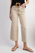 Load image into Gallery viewer, Easel Button Front Stretch Twill Pants -Stone Khaki
