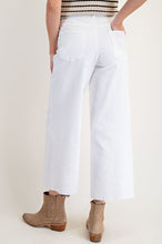 Load image into Gallery viewer, Easel Button Front Stretch Twill Pants -White
