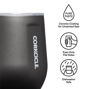 Corkcicle Pure Taste Stemless Wine -Ceramic Slate/Grey