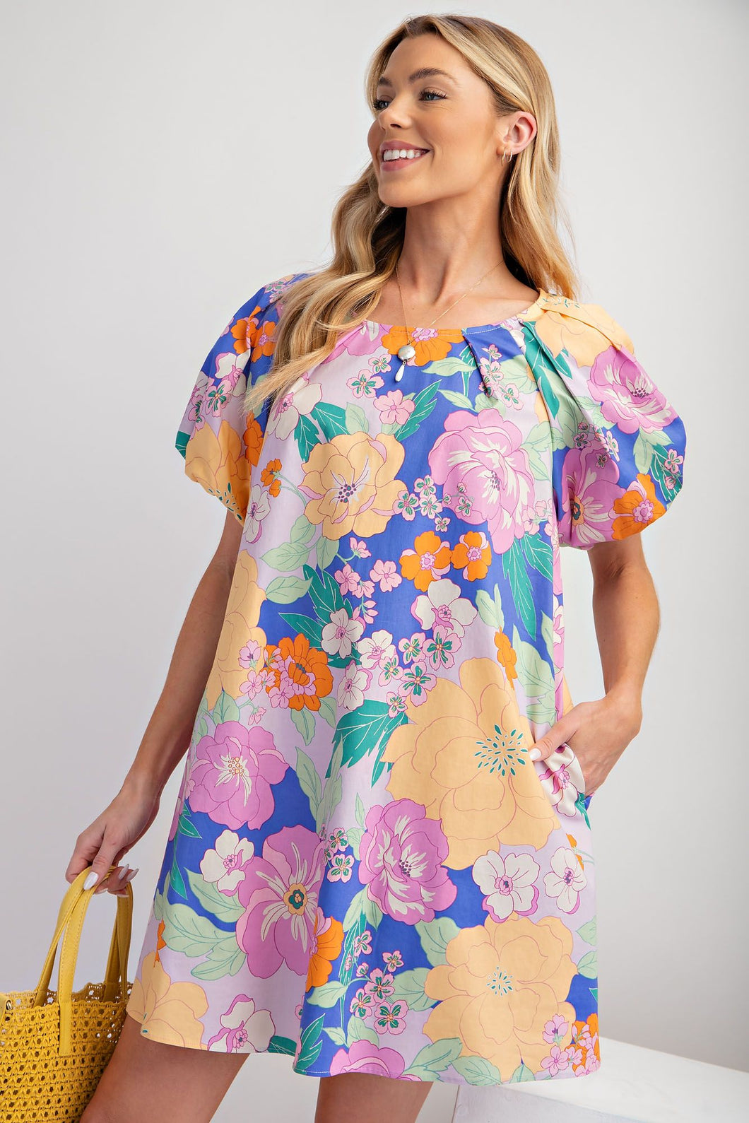 Esl Butter Royal Floral Dress