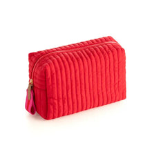 Load image into Gallery viewer, Ezra Large Boxy Cosmetic Pouch -Red
