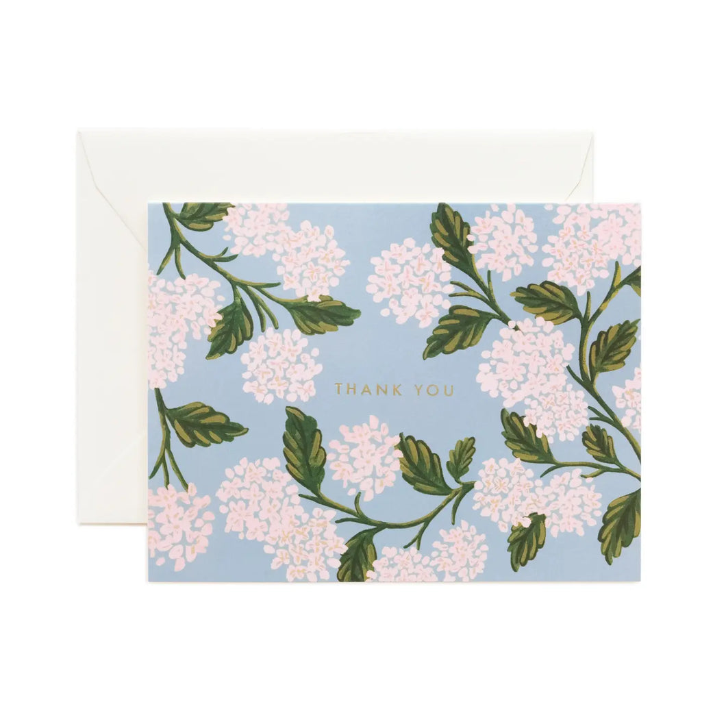Rifle Paper Note Card Set -Hydrangea Thank You