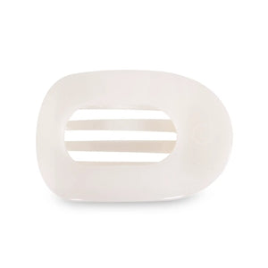 Teleties Flat Round Clips -Coconut White