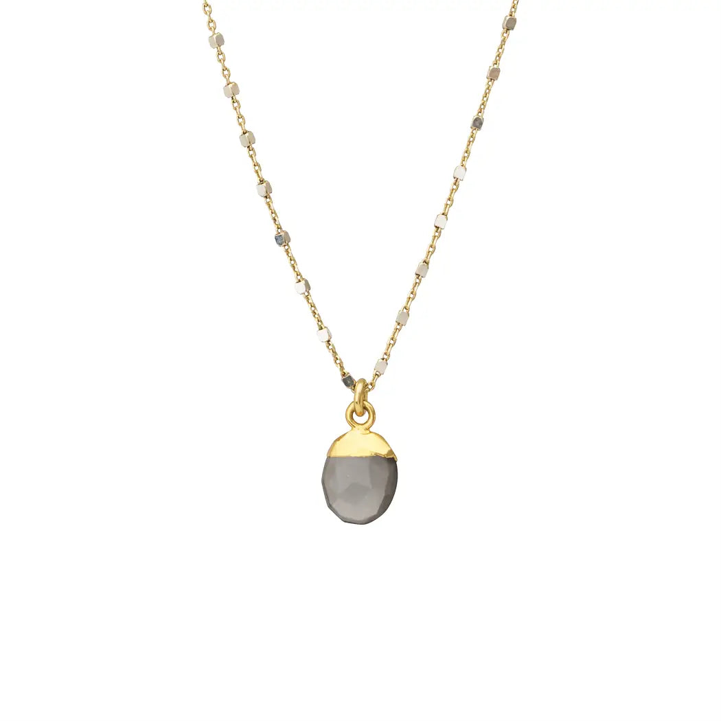 NY Gray Moonstone Pendant Necklace