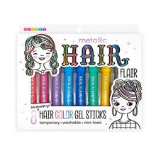 Load image into Gallery viewer, Hair Flair Metallic Shimmery Hair Color Gel Sticks
