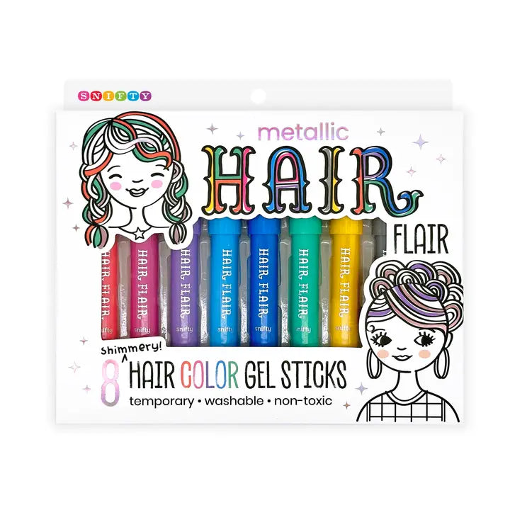 Hair Flair Metallic Shimmery Hair Color Gel Sticks