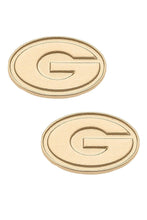 Load image into Gallery viewer, Georgia Bulldogs 24K Gold Plated Stud Earrings
