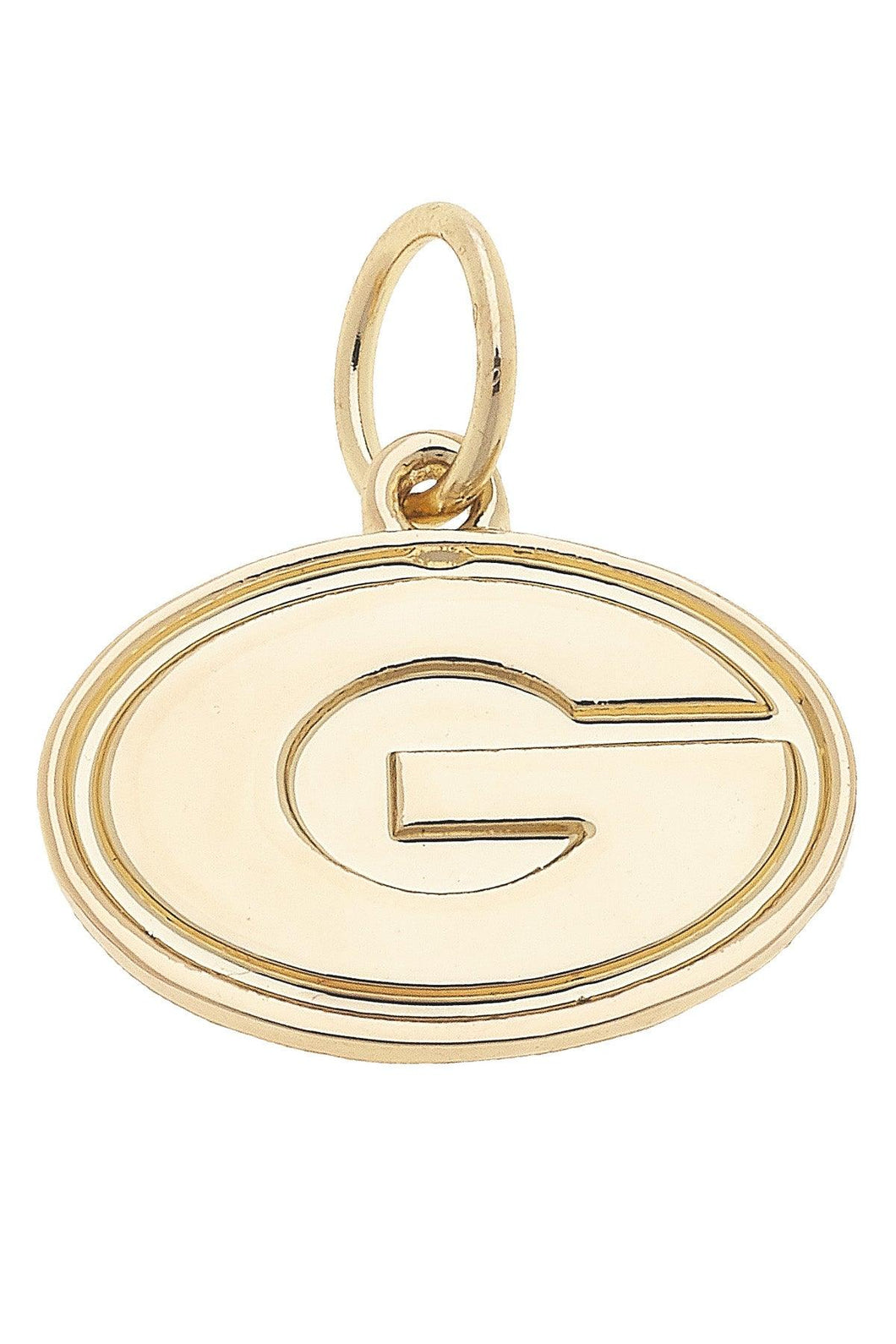 Georgia Bulldogs Logo Charm in Shiny Gold