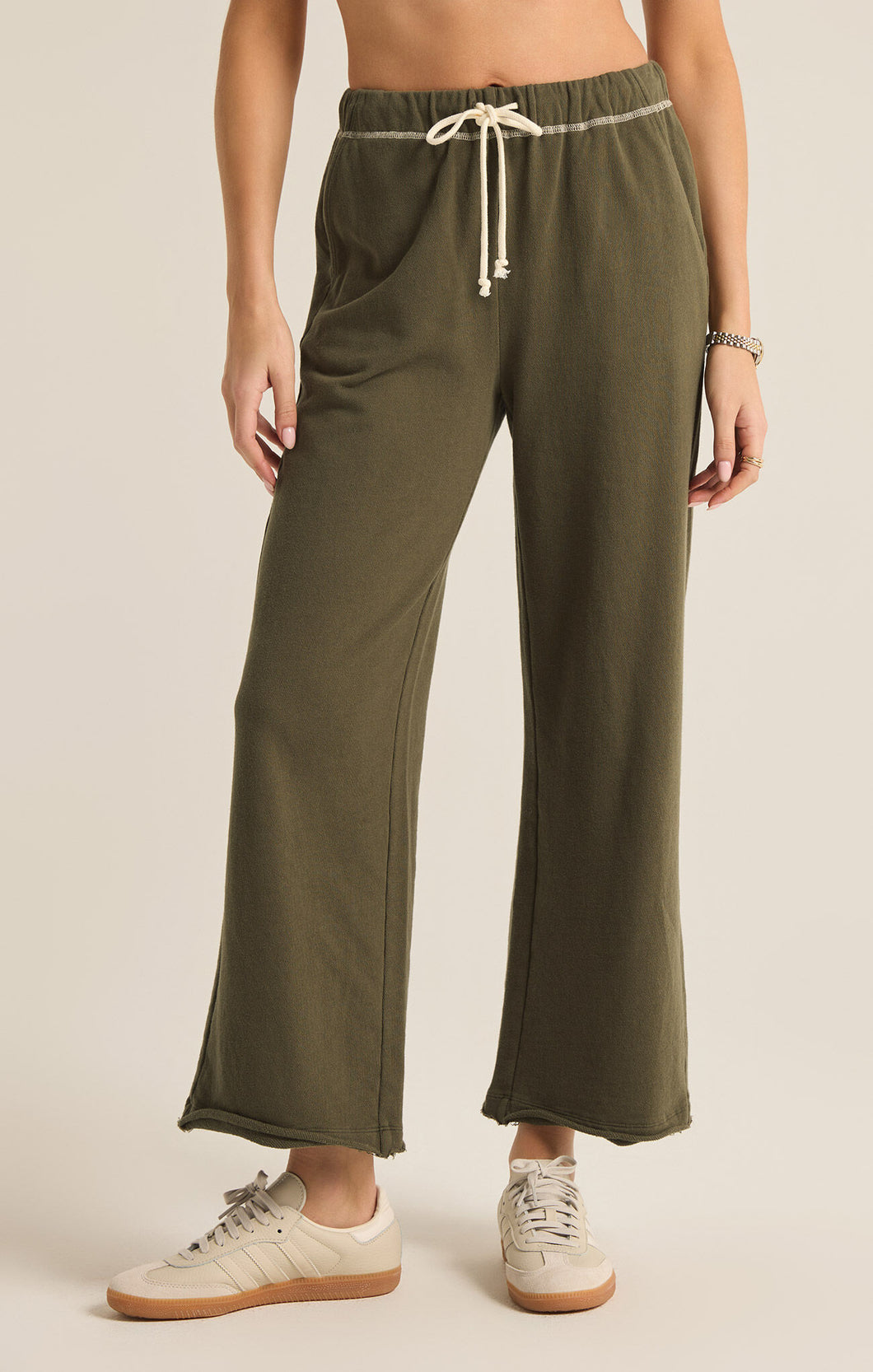 Z Supply Huntington French Terry Pant -Grape Leaf