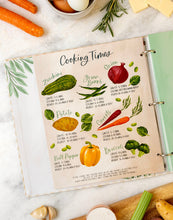 Load image into Gallery viewer, Beige Gingham Large Recipe Binder
