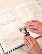 Load image into Gallery viewer, Navy Gingham Heirloom Recipe Book
