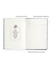 Load image into Gallery viewer, Navy Gingham Heirloom Recipe Book
