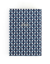 Load image into Gallery viewer, Navy Gingham Heirloom Recipe Book
