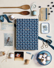 Load image into Gallery viewer, Navy Gingham Heirloom Recipe Book
