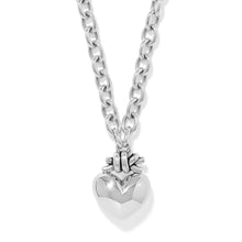 Load image into Gallery viewer, Brighton Interlok Love Knot Large Heart Necklace -Silver
