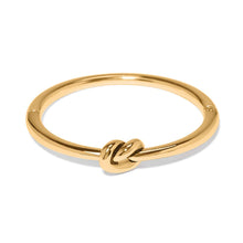 Load image into Gallery viewer, Brighton Interlok Single Knot Hinged Bangle -Gold
