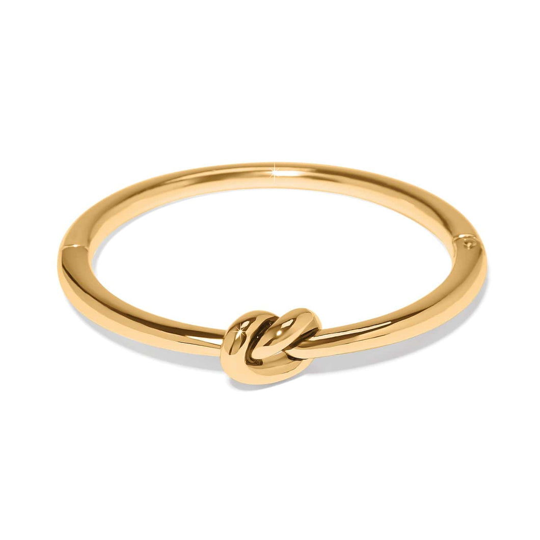 Brighton Interlok Single Knot Hinged Bangle -Gold