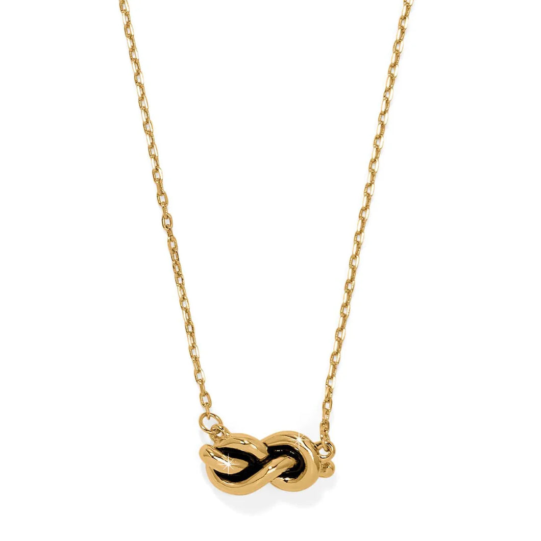 Brighton Interlok Single Knot Petite Necklace -Gold